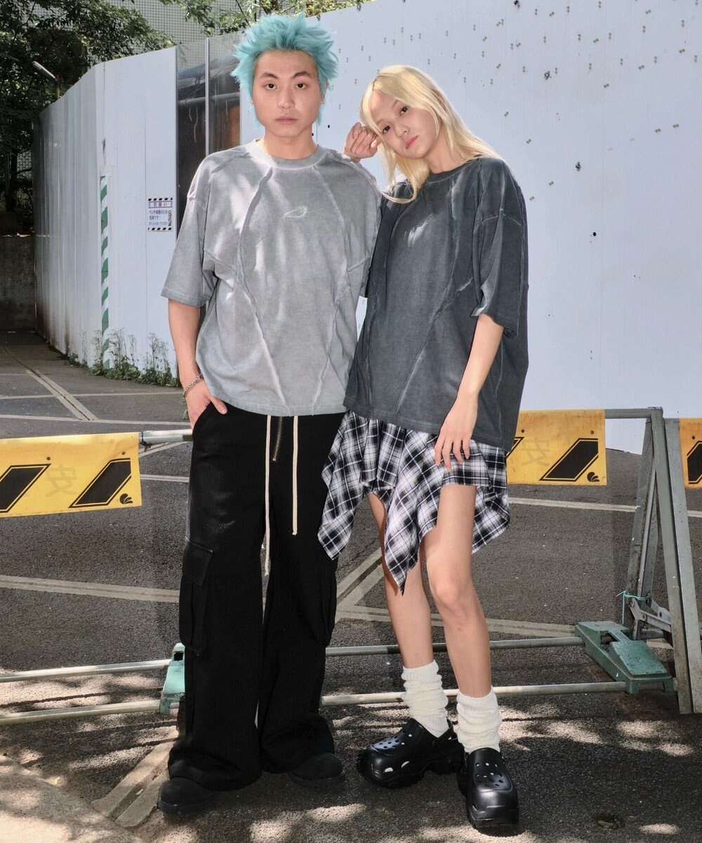 WEGO 【ユニセックス着用ITEM/MLサイズ展開】コールドダイスウィッチングロゴT（SS） 