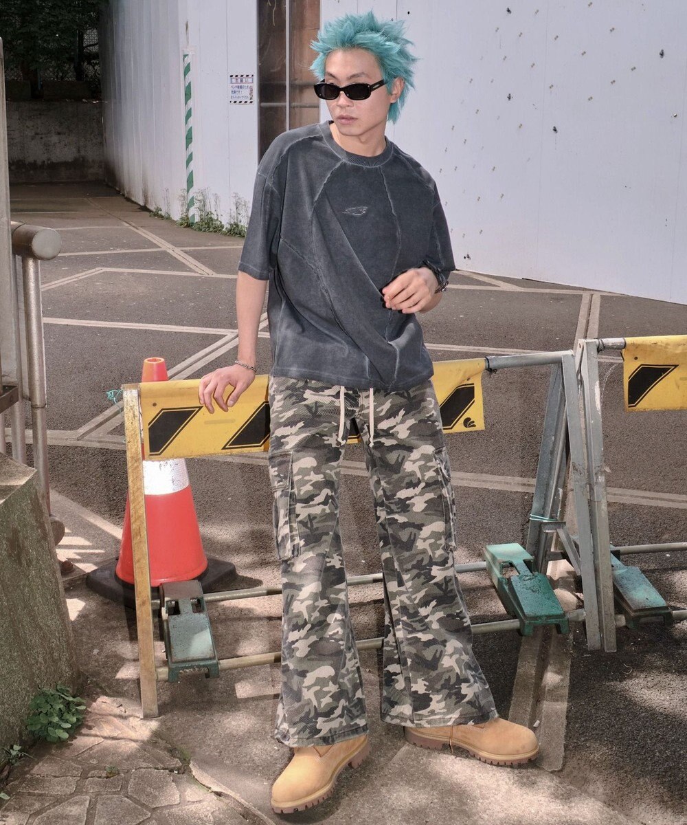 WEGO 【ユニセックス着用ITEM/MLサイズ展開】コールドダイスウィッチングロゴT（SS） 