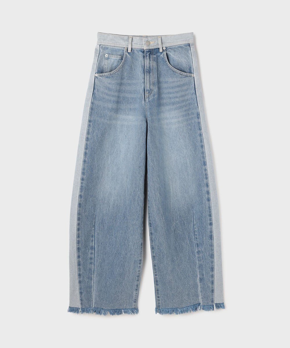 GRACE CONTINENTAL サイドラインデニムパンツ 