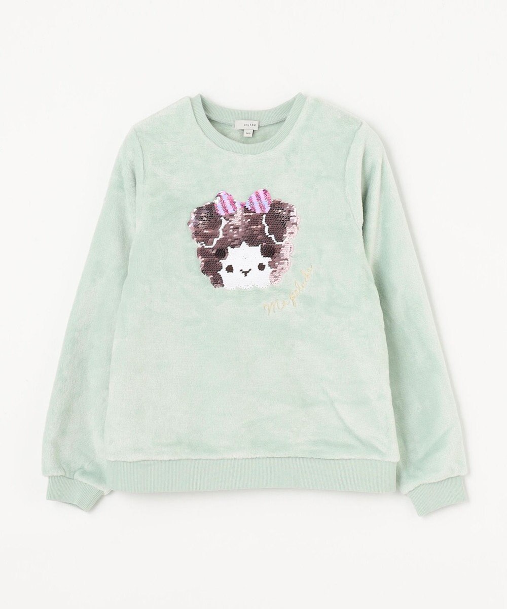 ANY KIDS 両面 フリース スパンコール トレーナー 