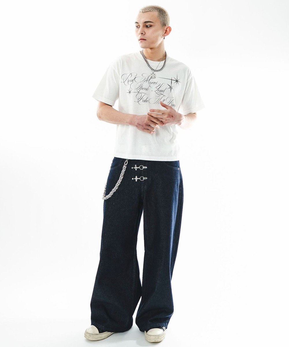 WEGO 【ユニセックス着用ITEM/MLサイズ展開】クロップドグラフィックT（SS） 