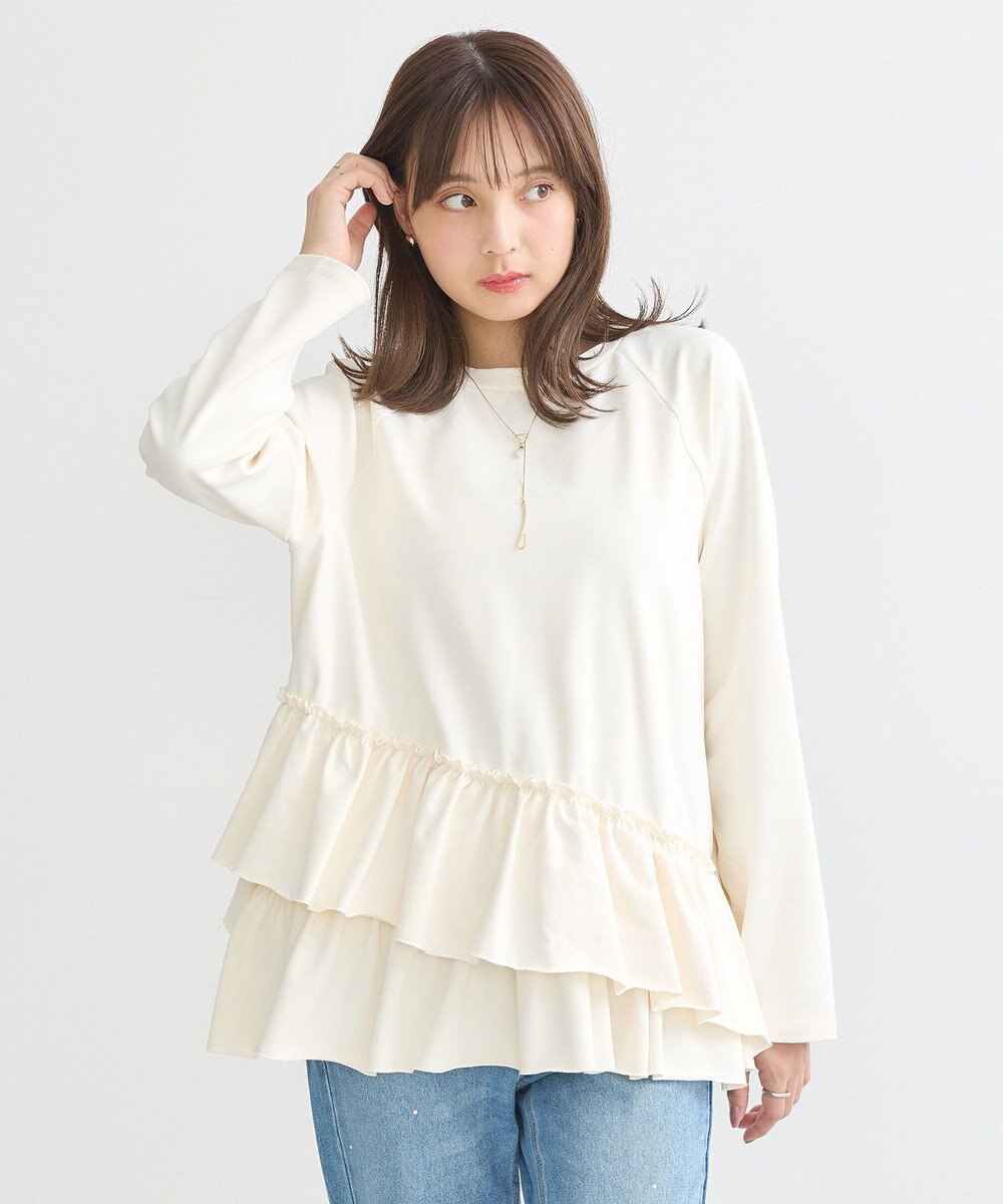 earth music&ecology フリルヘムプルオーバー 