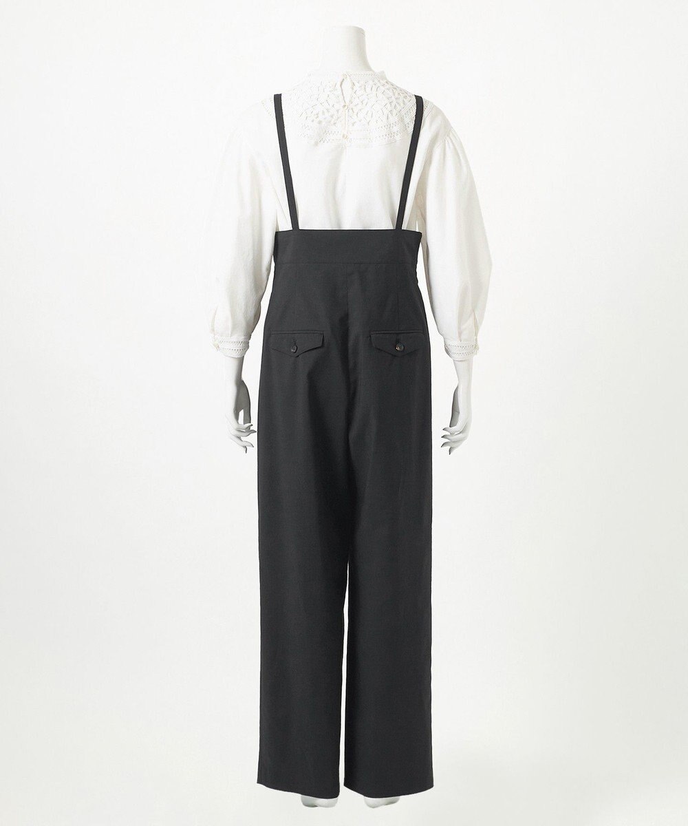 23区 L 【GOLD LABEL】クリスピーリネンストレッチ サスペンダーパンツ 