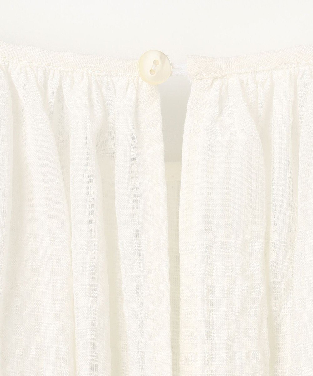 #Newans シアーチェックボリュームブラウス 