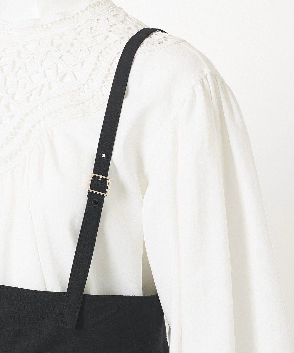 23区 L 【GOLD LABEL】クリスピーリネンストレッチ サスペンダーパンツ 