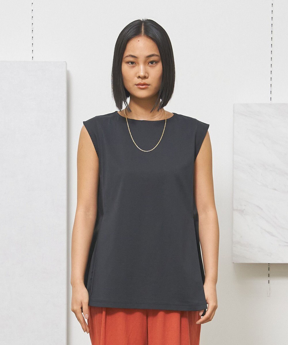 J.PRESS YORK STREET 【WOMEN】ファブリックポイント ノースリーブプルオーバー 