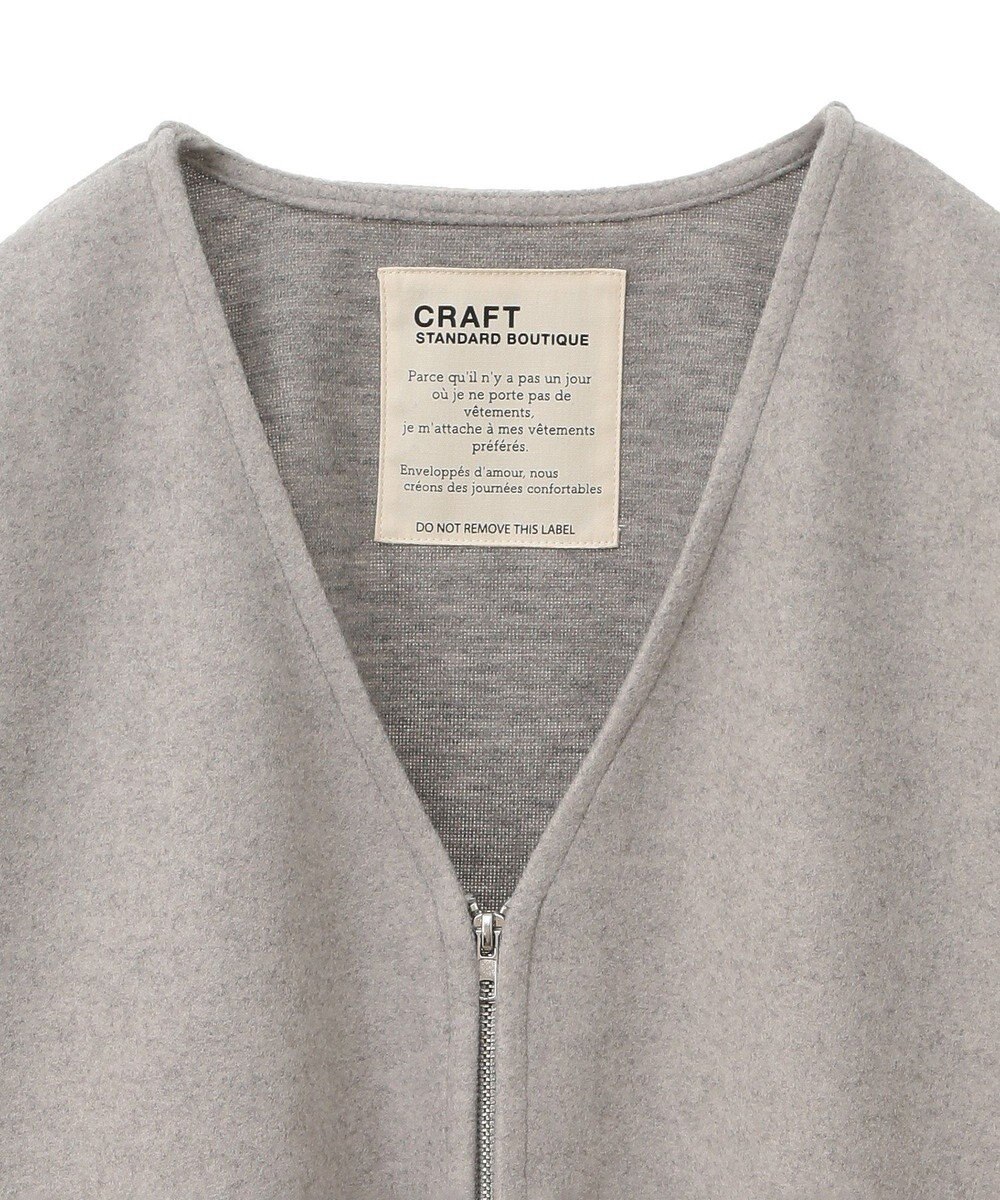 CRAFT STANDARD BOUTIQUE 圧縮ウール風ZIP付きジャケット 