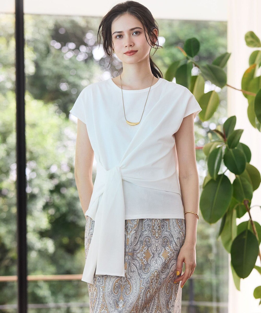 23区 【洗える】Rattiドローイングペイズリープリント スカート 