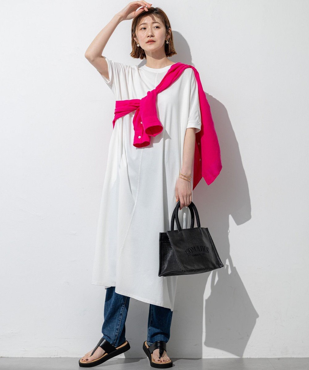 23区 【SLOW/一部店舗限定】MVSコットン T ワンピース 