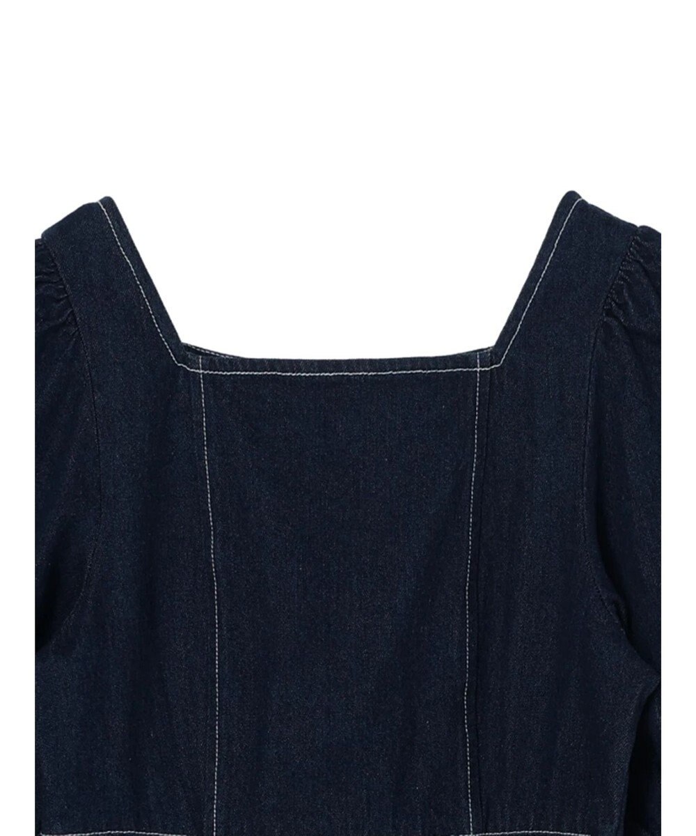 earth music&ecology スクエアネックデニムワンピース 