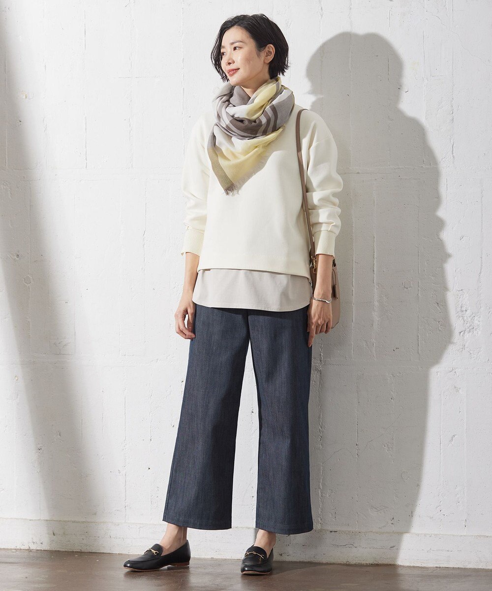 J.PRESS LADIES L ニットコンビ カットソー 