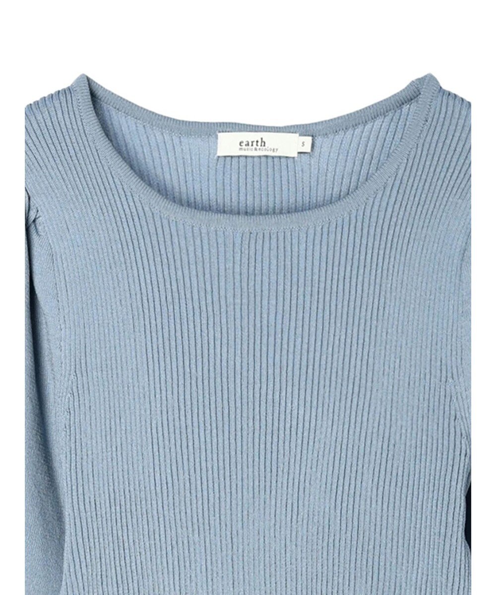 earth music&ecology 袖ポイントニットプルオーバー 