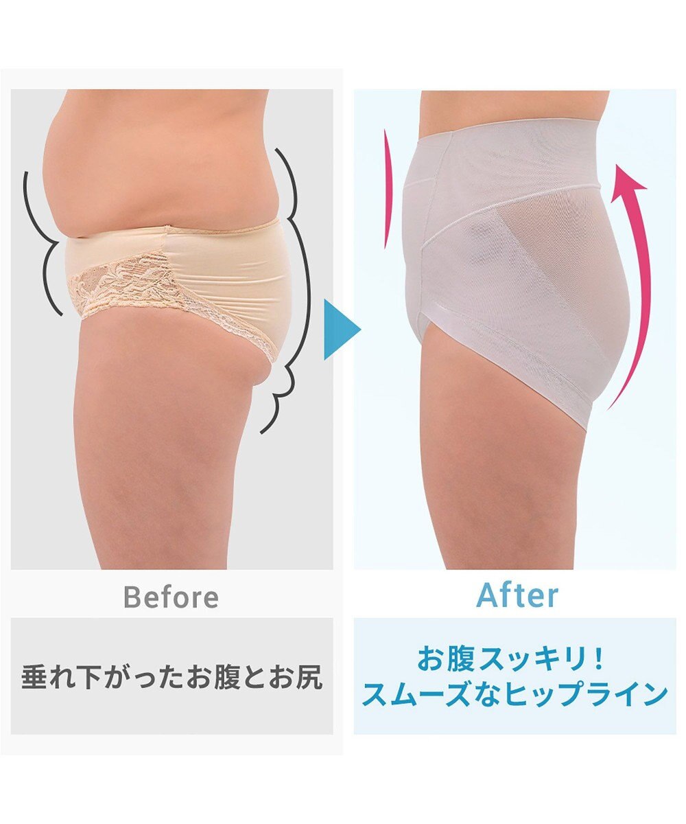 BRADELIS New York 【Yukine inc. 】ゆきねえモアソフト快適ショーツ25 接触冷感 補整 補正下着 深め ハイウエスト 