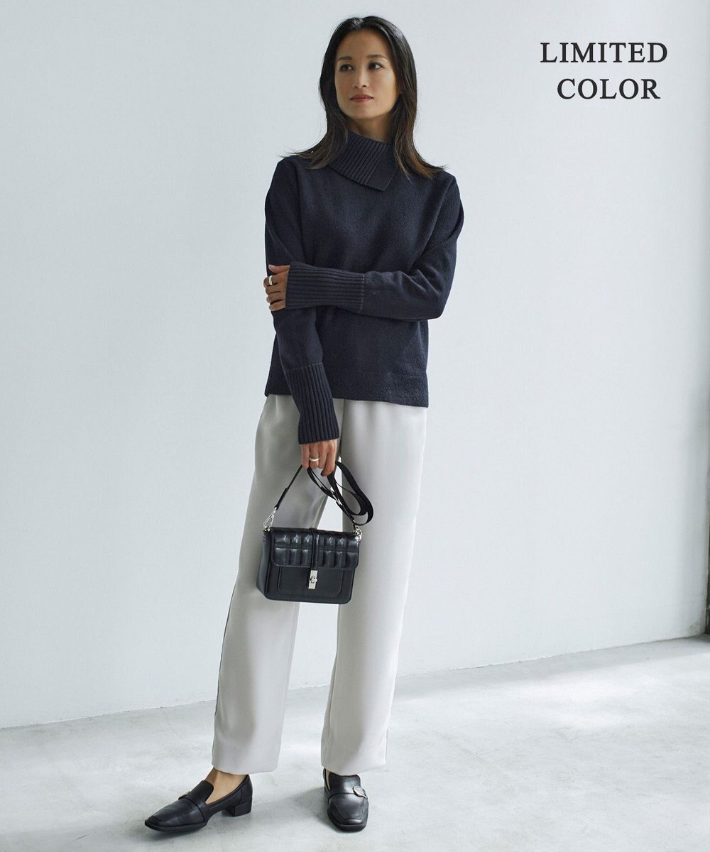 ICB L 【WEB限定カラーあり・洗える】 ライトダブルクロス ストレートパンツ 