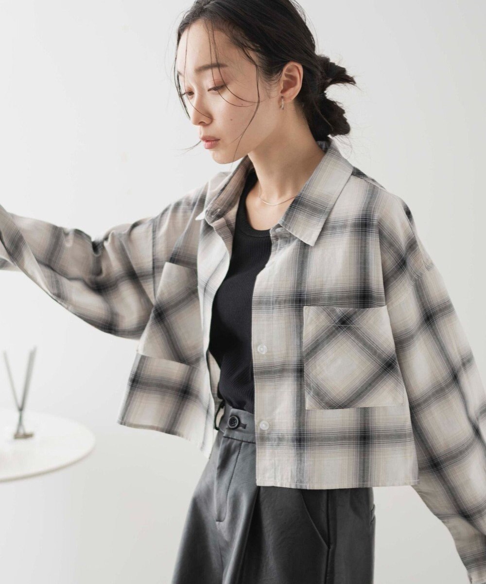 WEGO オンブレチェックショートシャツ 