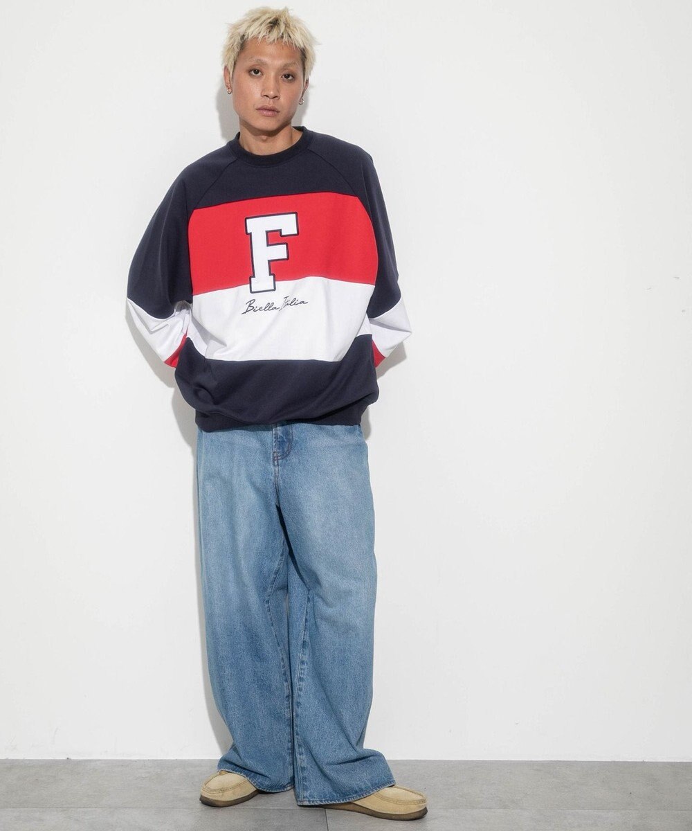 WEGO 【ユニセックス着用ITEM】別注FILAパネル切替プルオーバー 