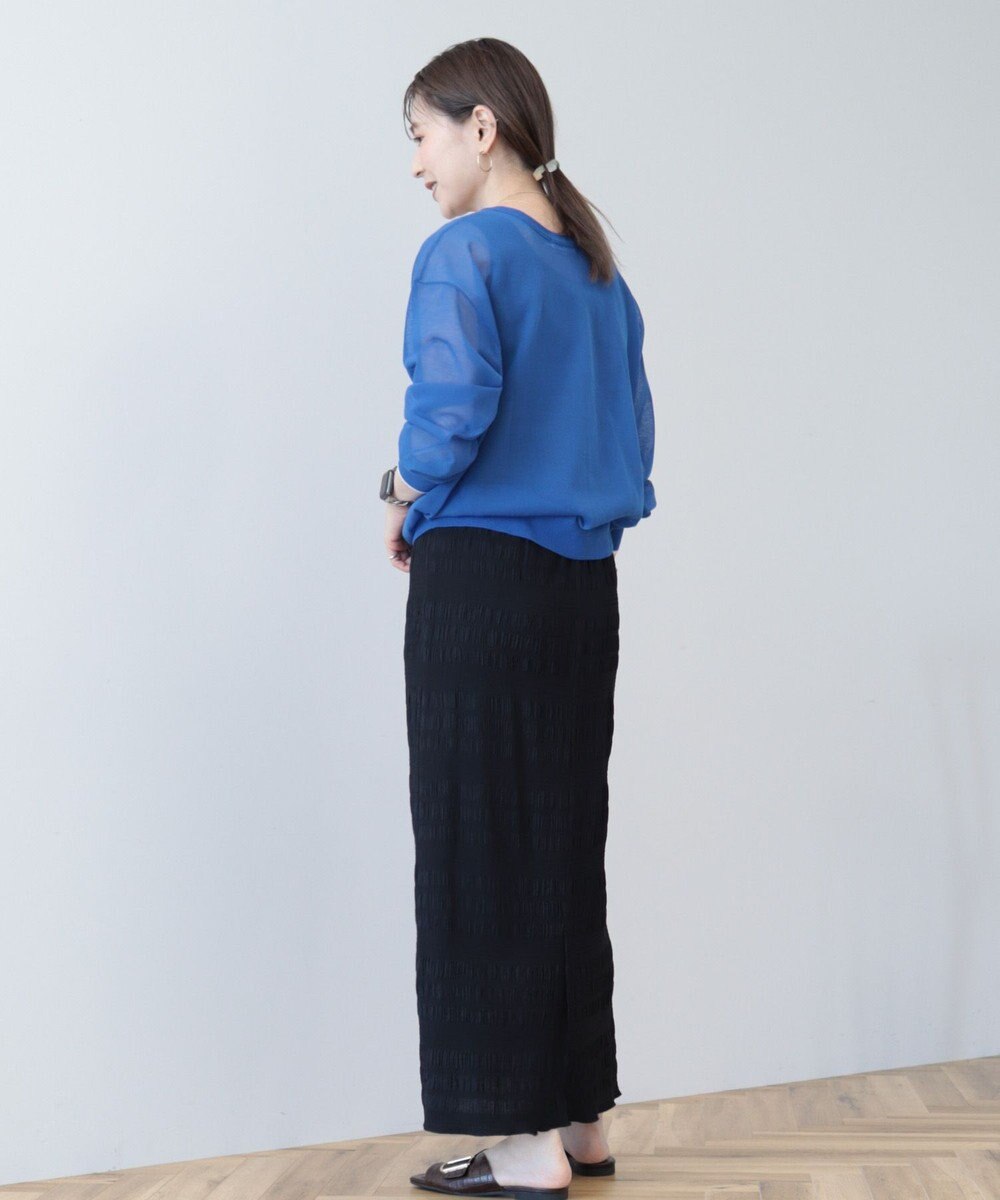 AMERICAN HOLIC バイカラーシアーニットカーディガン 