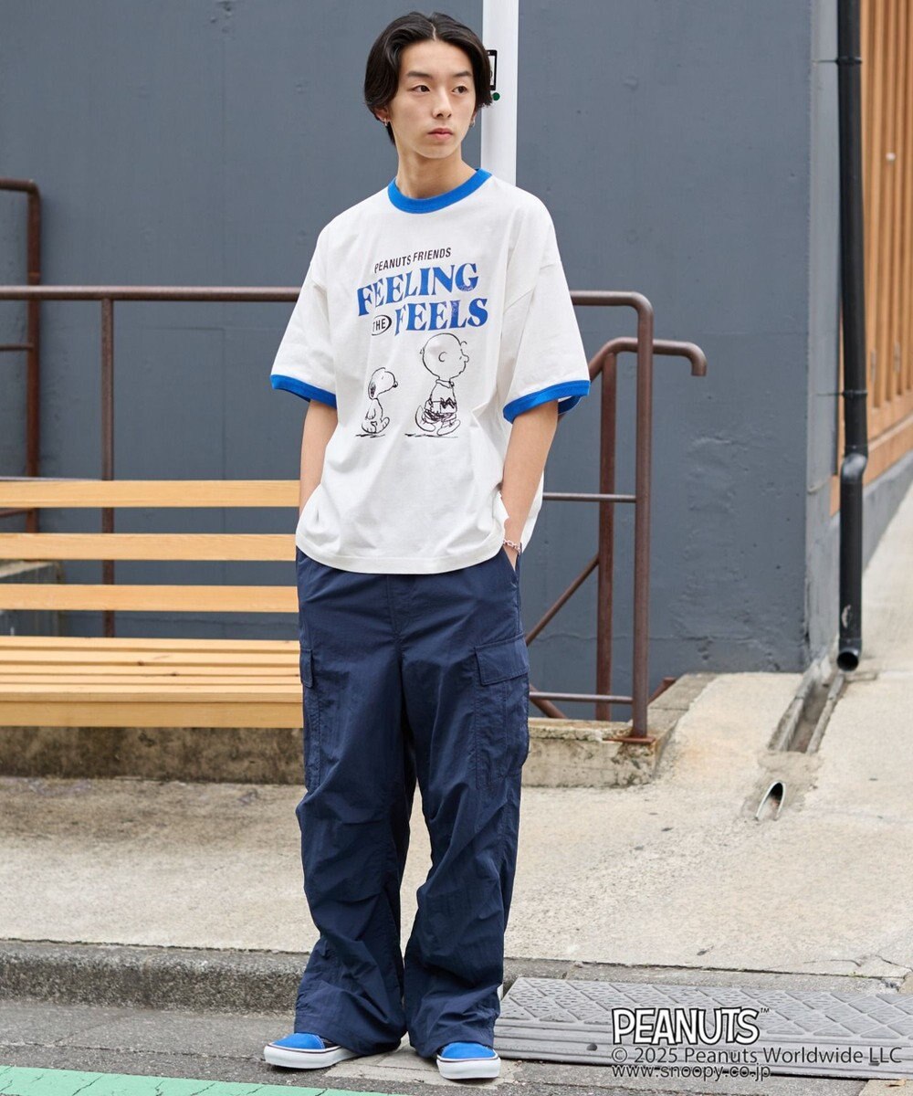 WEGO 【ユニセックス着用ITEM/MLサイズ展開】別注PEANUTSプリントT（SS） 