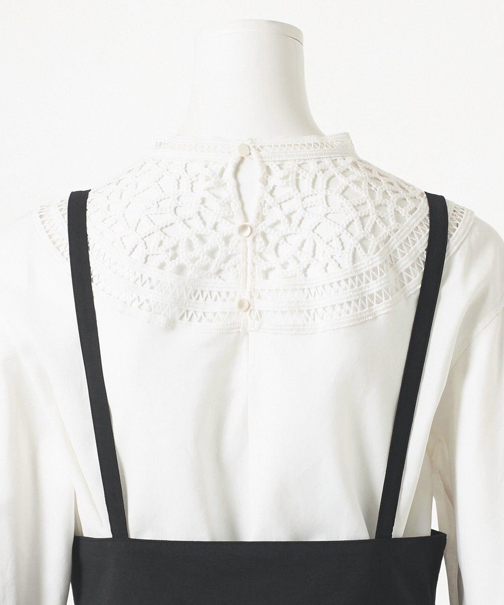 23区 L 【GOLD LABEL】クリスピーリネンストレッチ サスペンダーパンツ 