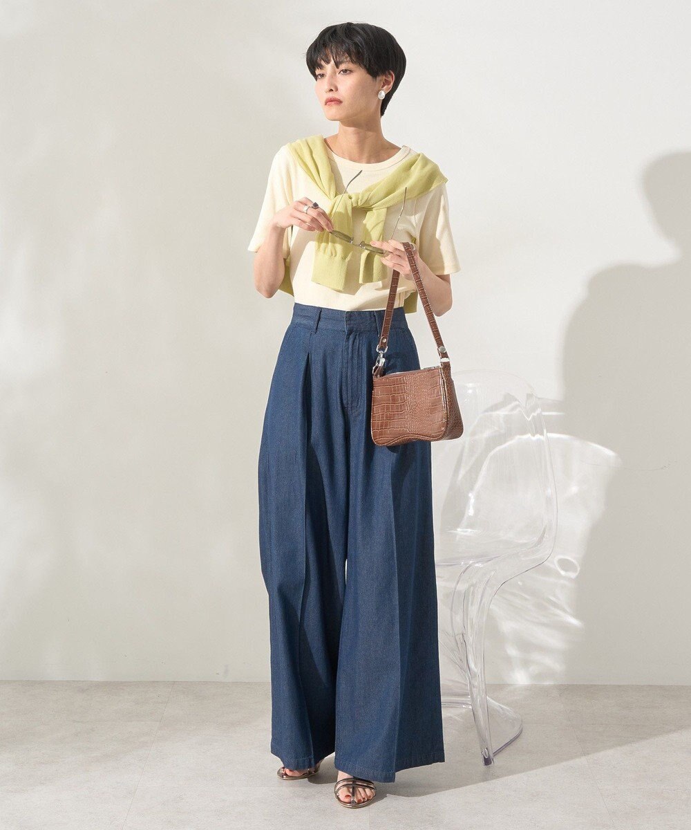 AMERICAN HOLIC リブ　５分袖トップス 