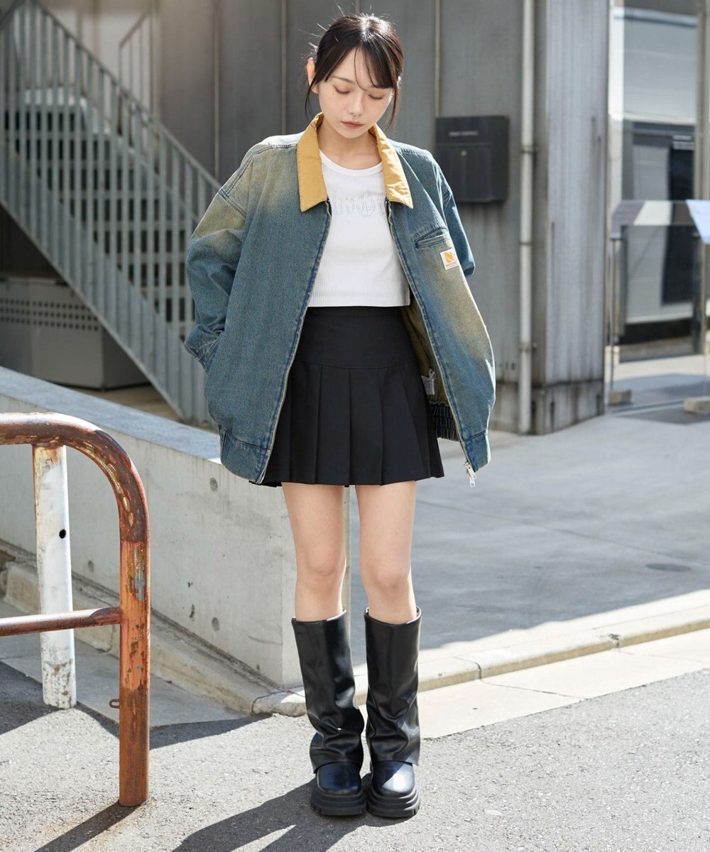 WEGO ワーカーズWジップデニムブルゾン 