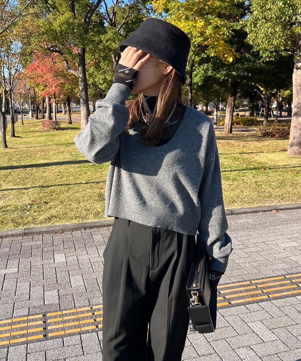 Green Parks ２ＷＡＹ　ショート丈ニットプルオーバー 