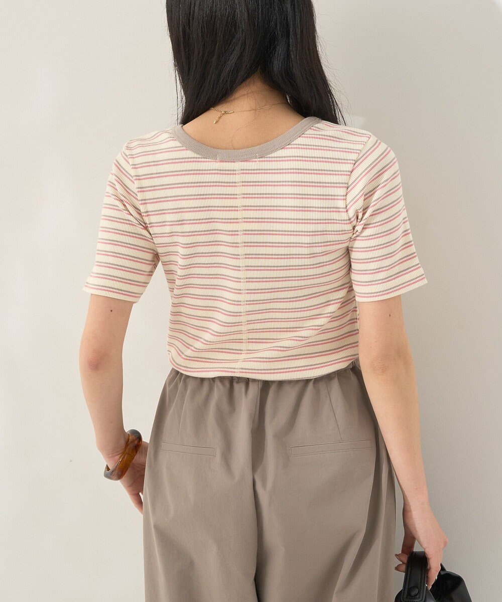 AMERICAN HOLIC リブ　５分袖トップス 