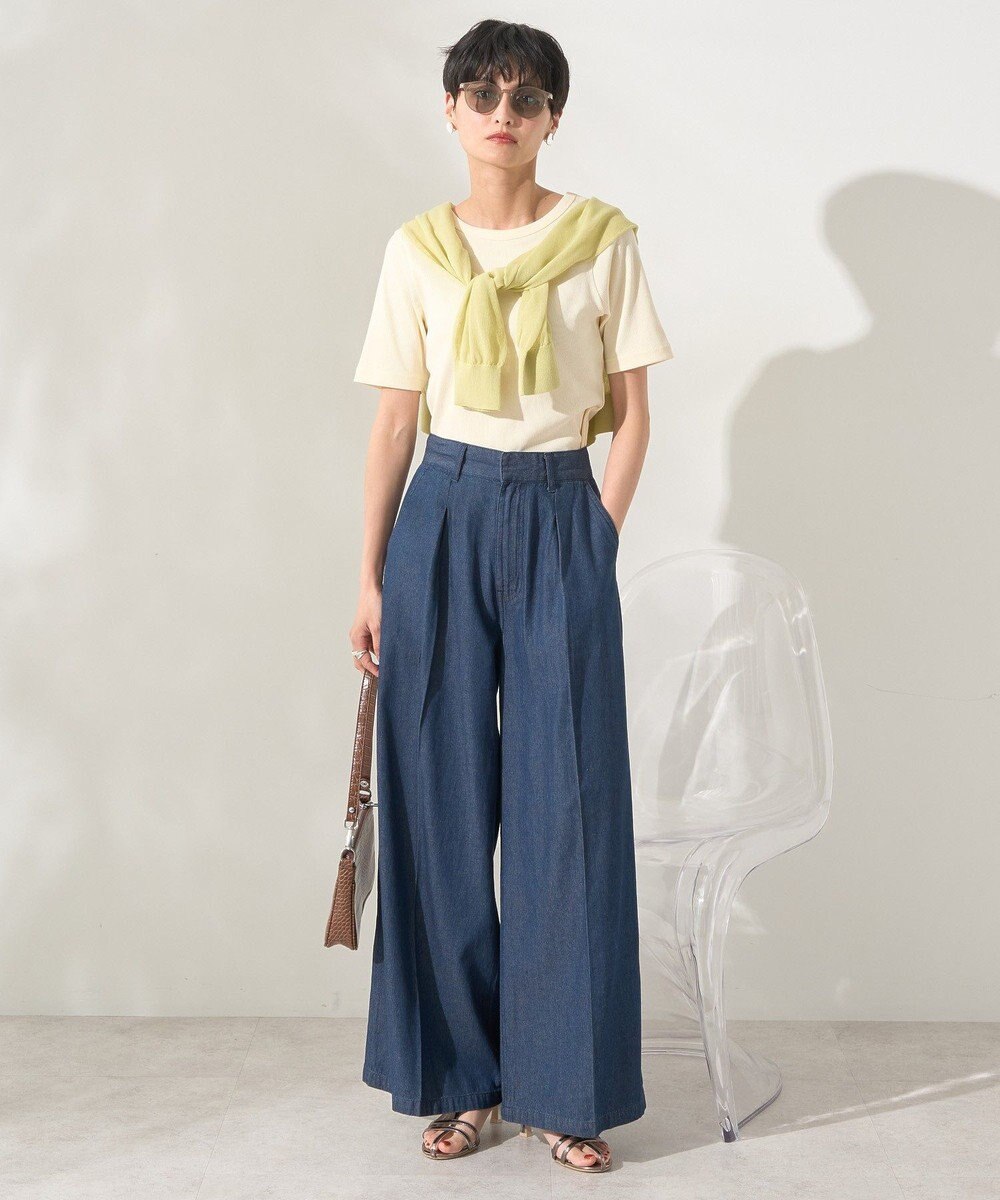 AMERICAN HOLIC リブ　５分袖トップス 