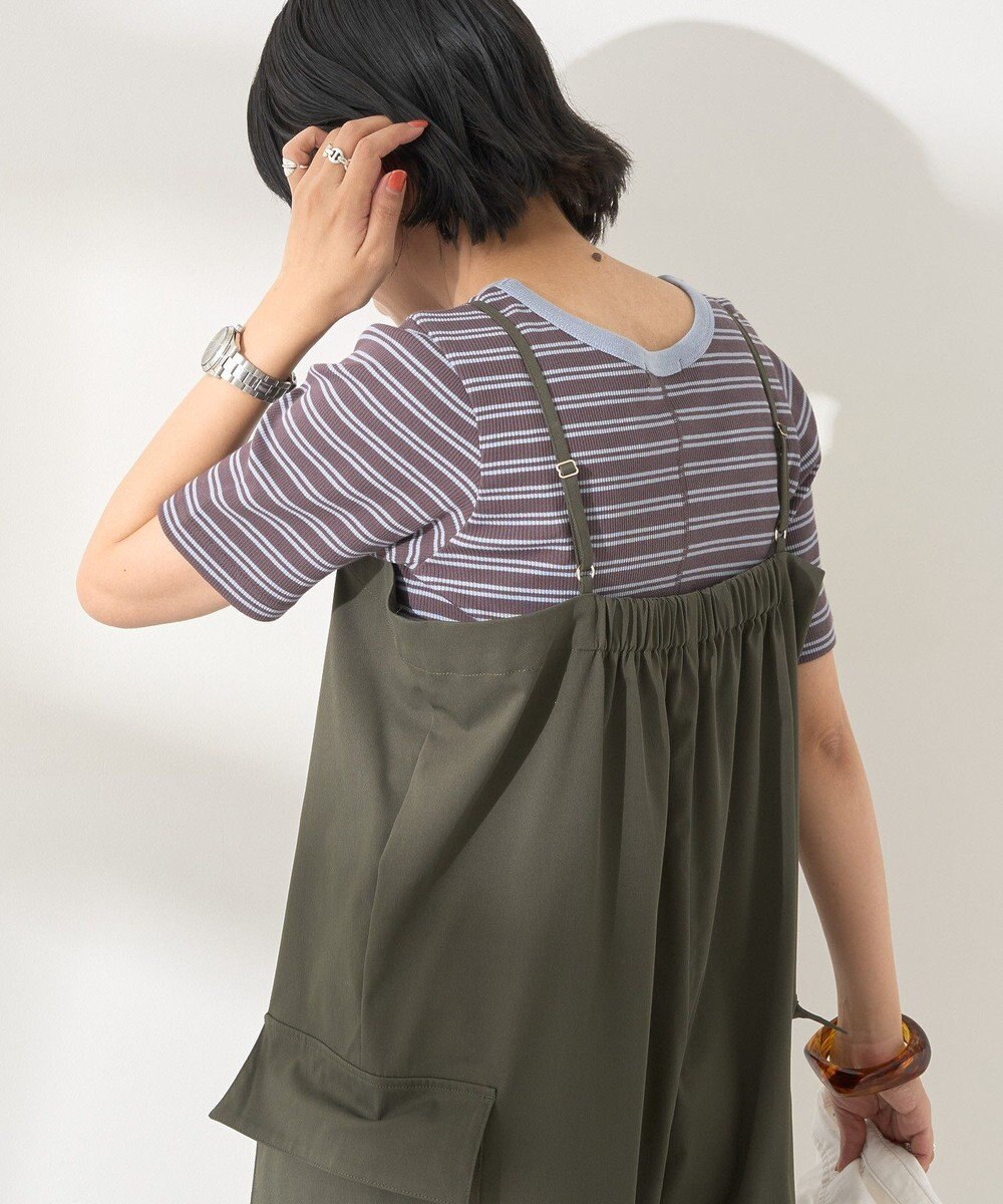 AMERICAN HOLIC リブ　５分袖トップス 