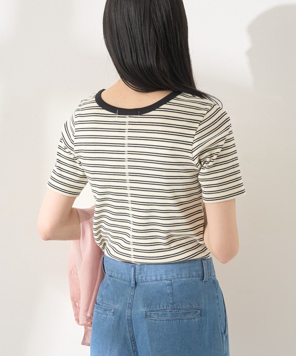 AMERICAN HOLIC リブ　５分袖トップス 