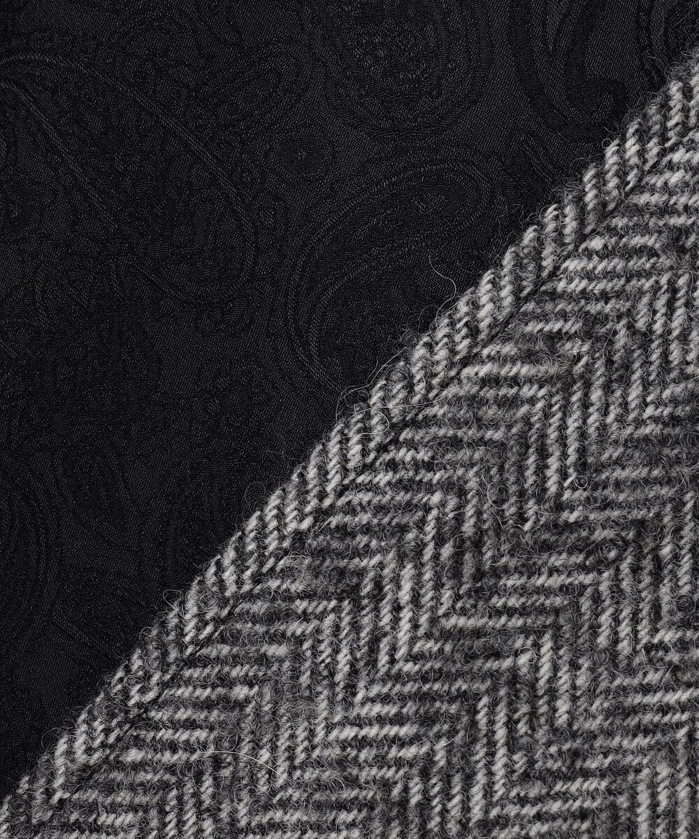 JOSEPH ABBOUD 【軽量/JAPANファブリック】アルパカヘリンボン ステンカラー コート 