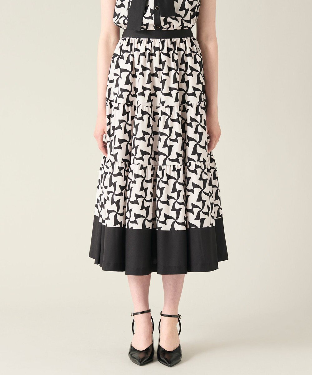 GRACE CONTINENTAL リボンプリントスカート 