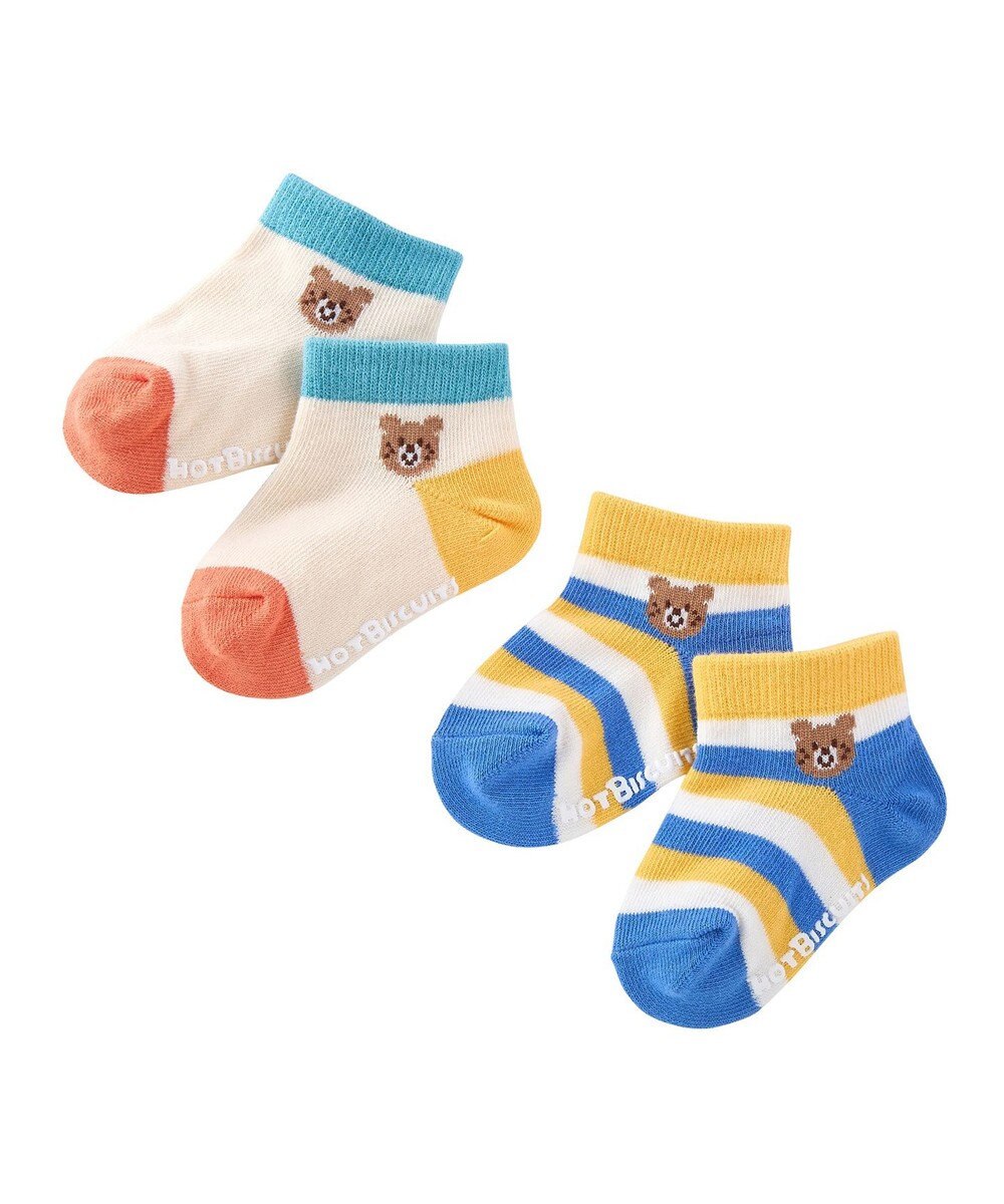 MIKI HOUSE HOT BISCUITS 【9-19cm / 靴下2足セット】ローカット ソックスパック2足セット 
