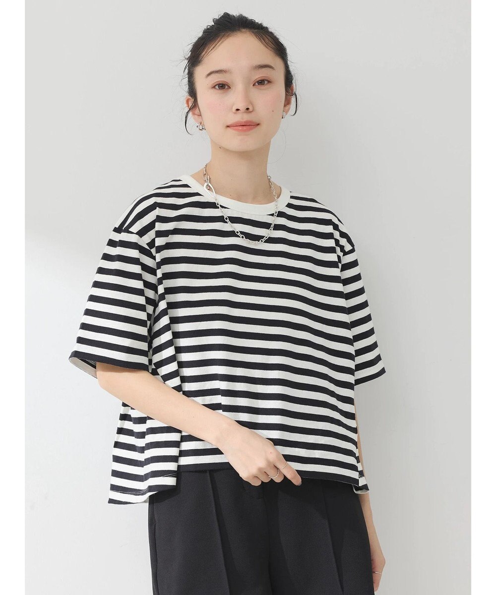 earth music&ecology バックタッククロップドＴ 