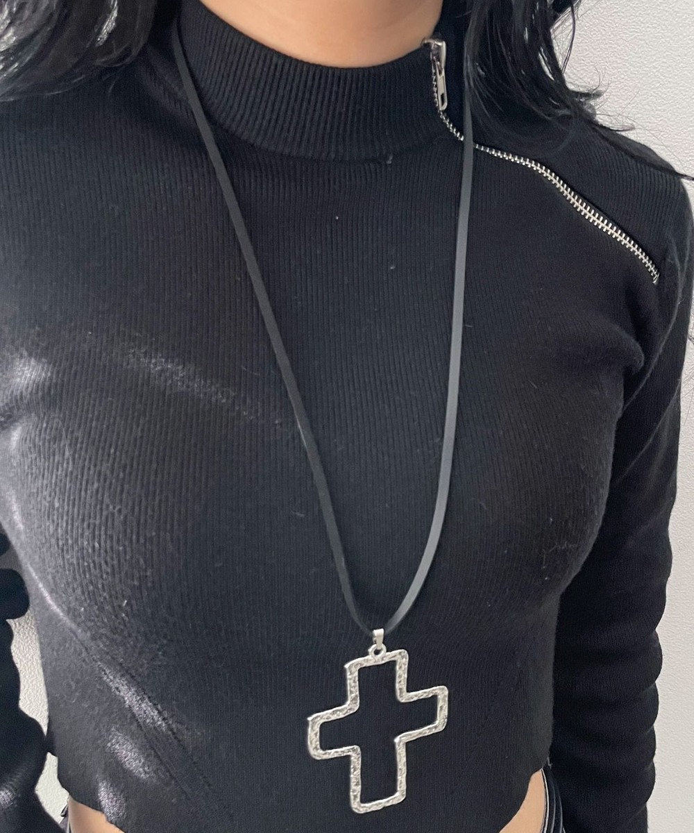 WEGO LBIGクロスコードネックレス 