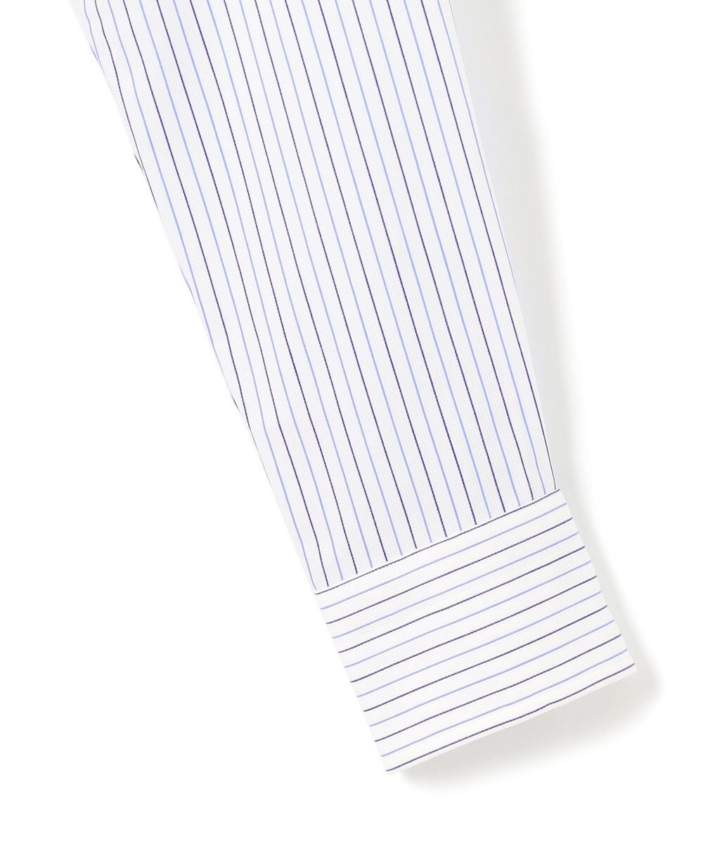 J.PRESS MEN 【PREMIUM PLEATS / 形態安定】スーピマコットンパナマストライプ ドレスシャツ / B.D. 