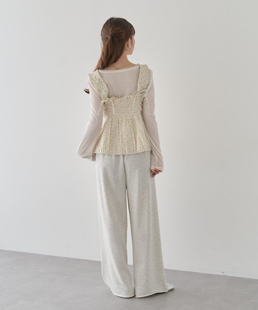 earth music&ecology フラワーペプラムビスチェ 