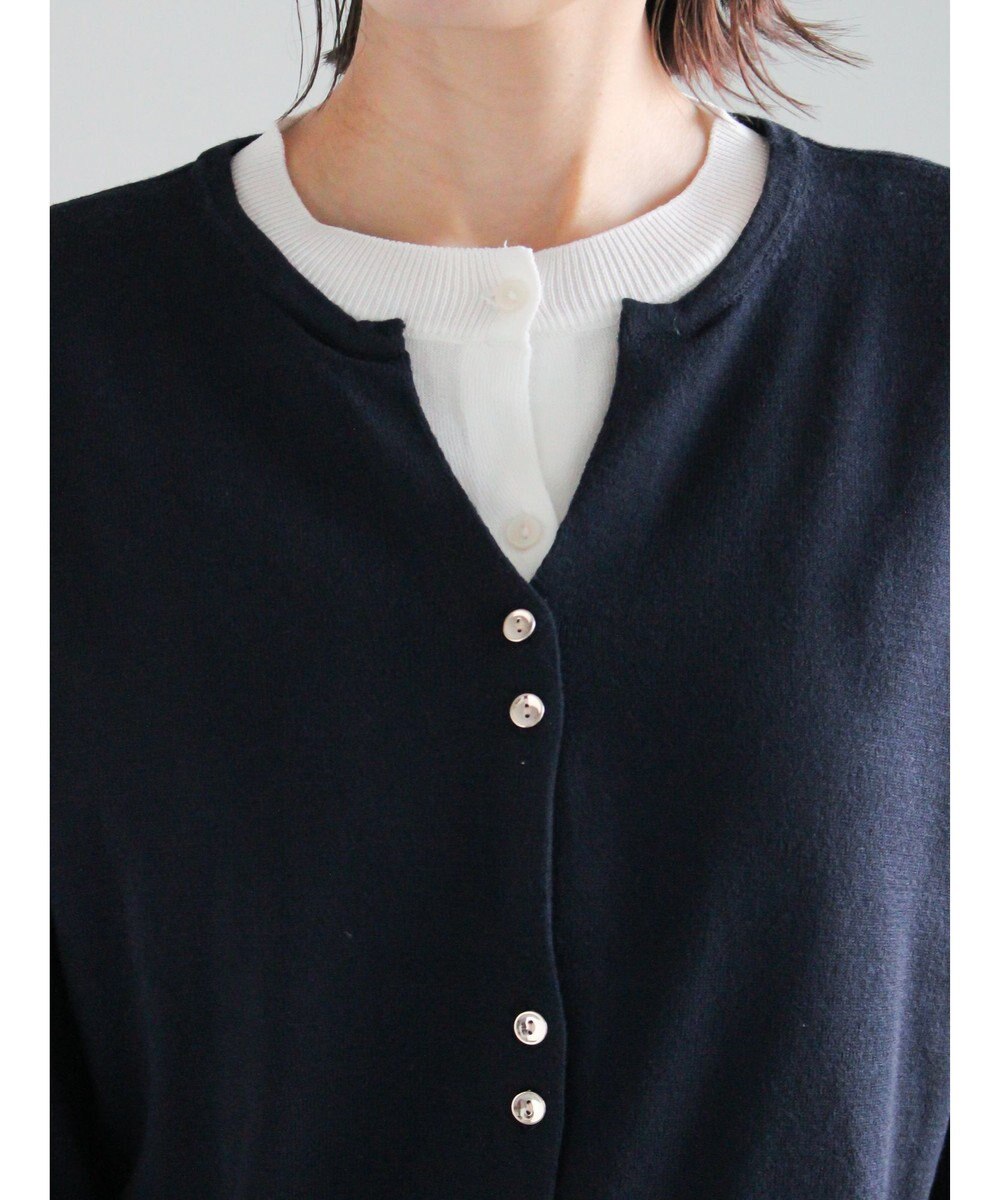 Te chichi 配色レイヤードカーディガン 