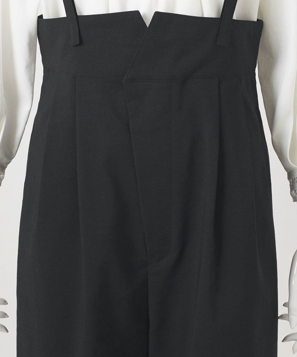 23区 L 【GOLD LABEL】クリスピーリネンストレッチ サスペンダーパンツ 