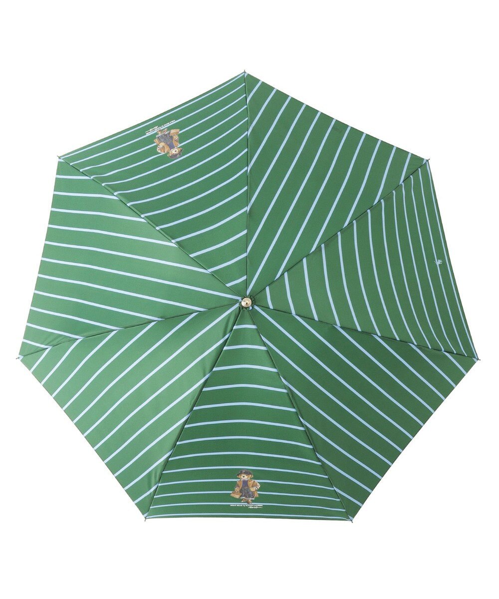 MOONBAT POLO RALPH LAUREN 折りたたみ傘 ボーダーストライプ POLO BEAR 