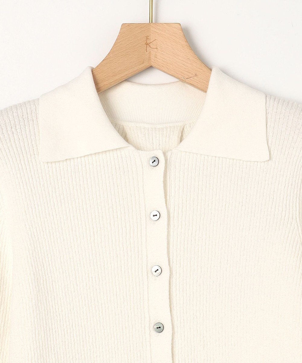 組曲 L 【WEB限定】ミニブークレー襟付きニットポロ 