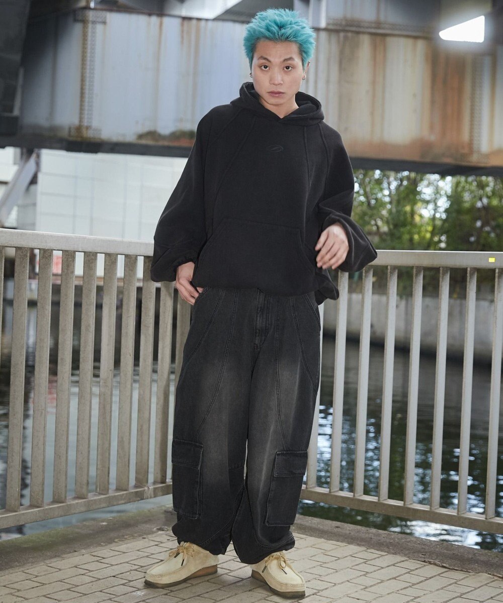 WEGO スウィッチングデニムカーゴパンツ 