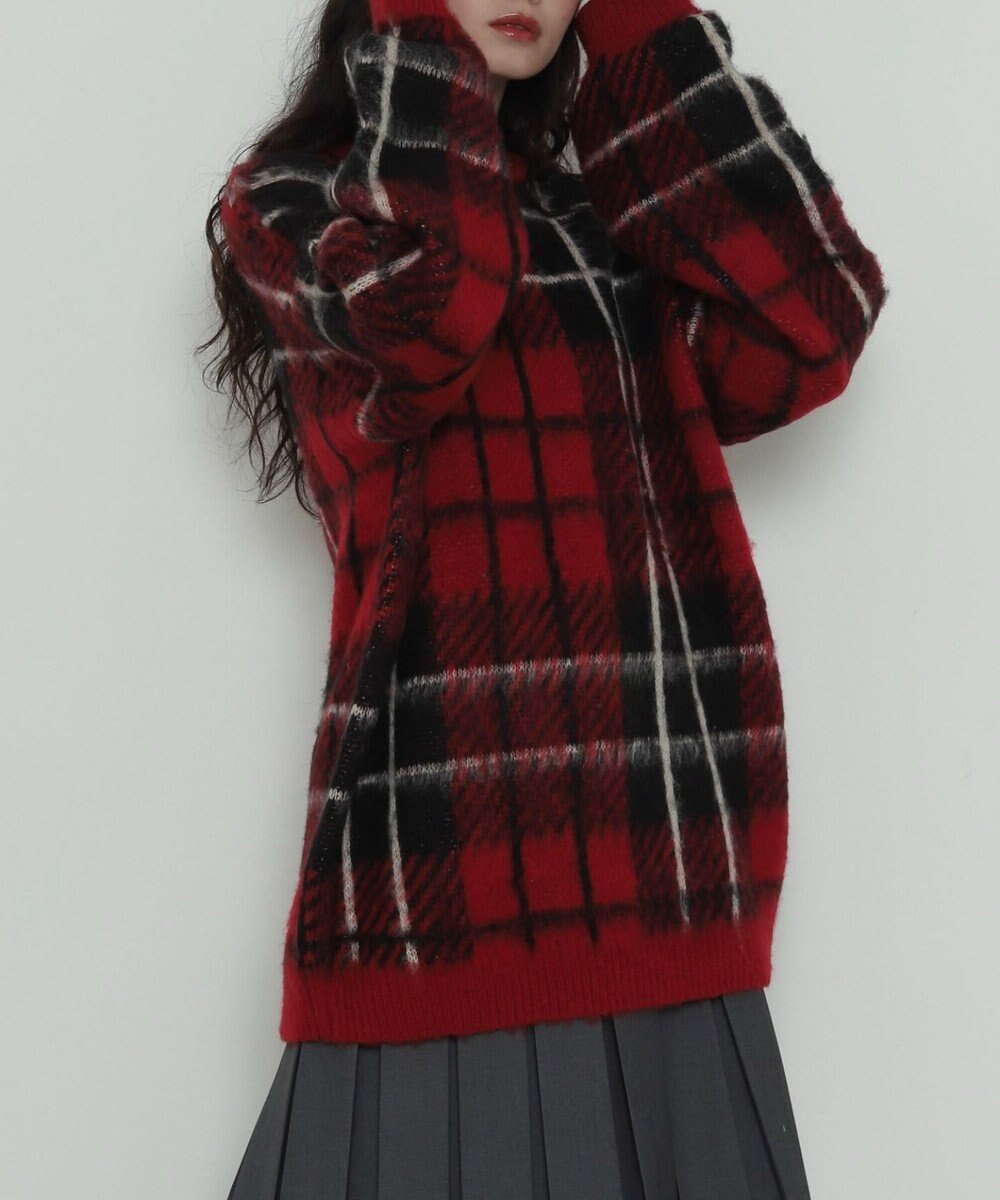 WEGO 【2025年秋冬新作】シャギーパターンニットBIGプルオーバー 