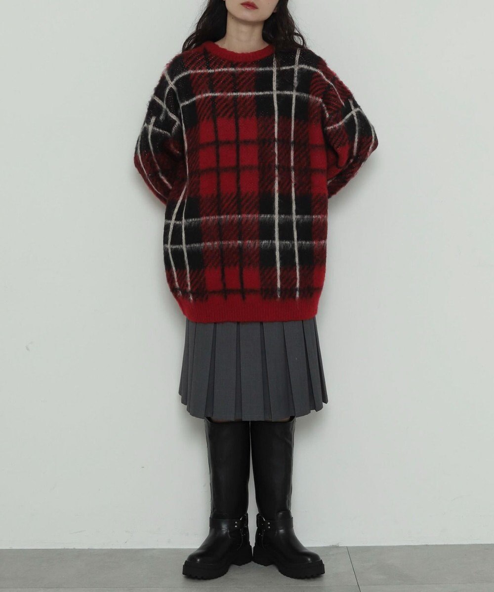 WEGO 【2025年秋冬新作】シャギーパターンニットBIGプルオーバー 