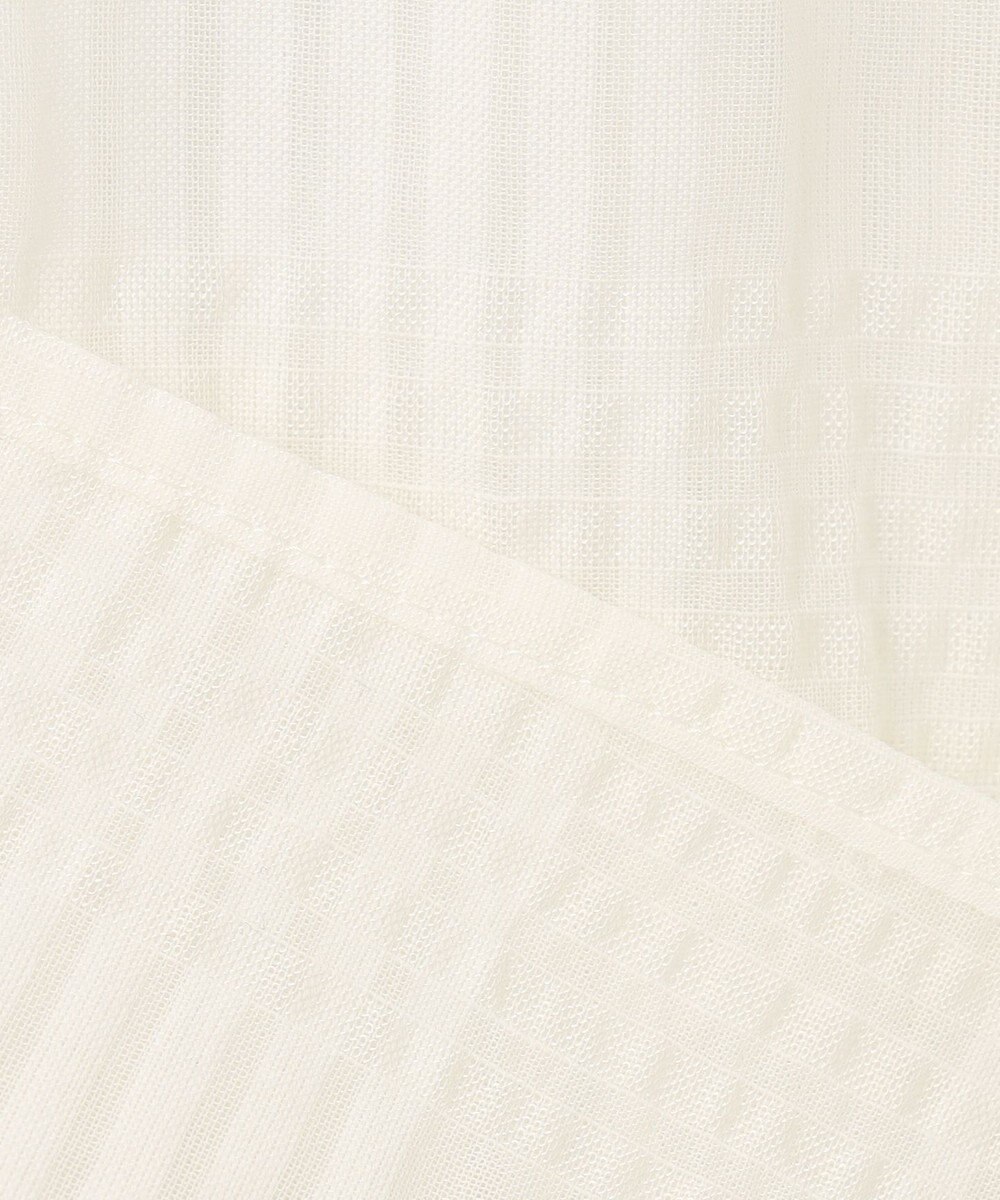 #Newans シアーチェックボリュームブラウス 