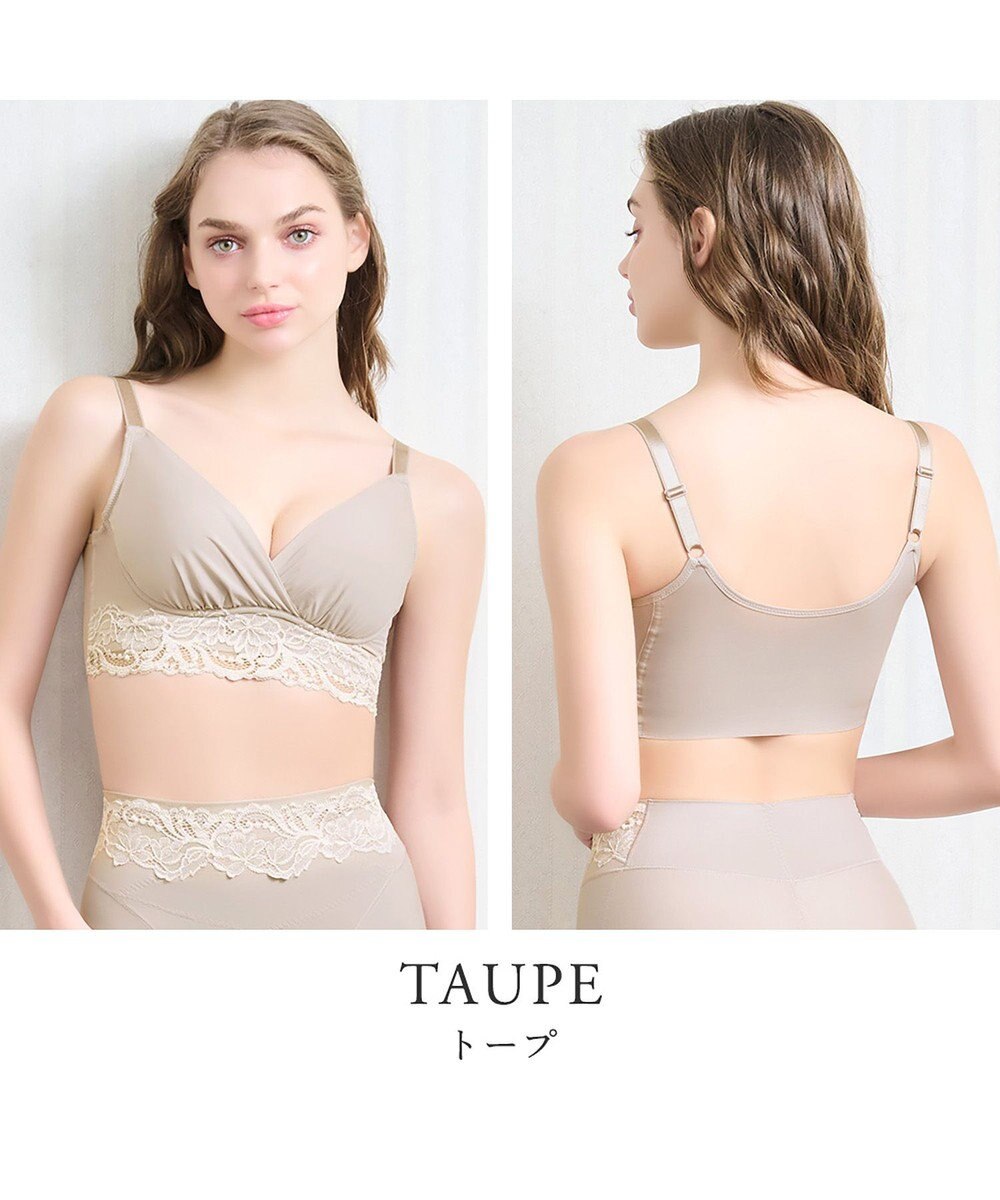 BRADELIS New York 【BRADELIS NewYork peace】綿混ハイブリッド・デイリーハートカップブラ24 バストを脇からしっかり包みホールドするノンワイヤー補正ブラ 