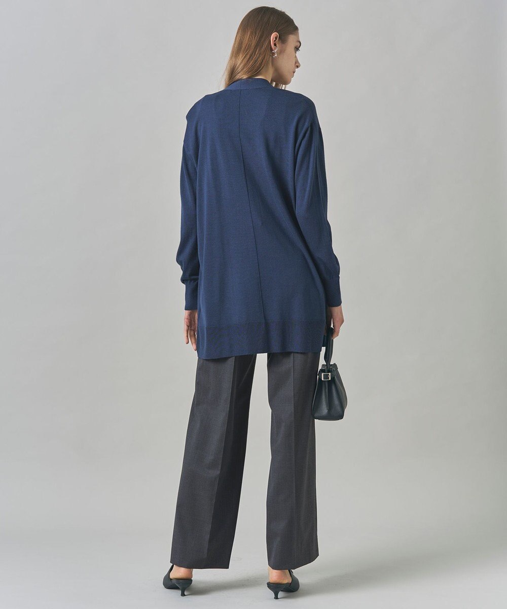 ICB L 【洗える】コンパクトファインウール ロングカーディガン 