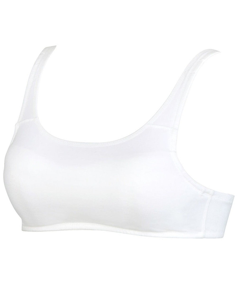 Wing ジュニア ノンワイヤーブラ Wing Teen きちんとささえる 綿混素材(身生地部・カップ肌側) 【STEP3 まるみをおびてきた胸に】ハーフトップ  RB6935 ウイング／ワコール 