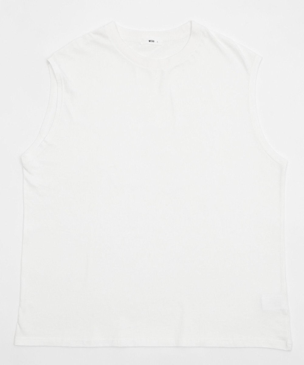 WEGO 【ユニセックス着用ITEM/MLサイズ展開/綿100%】スリーブレスコットンT 