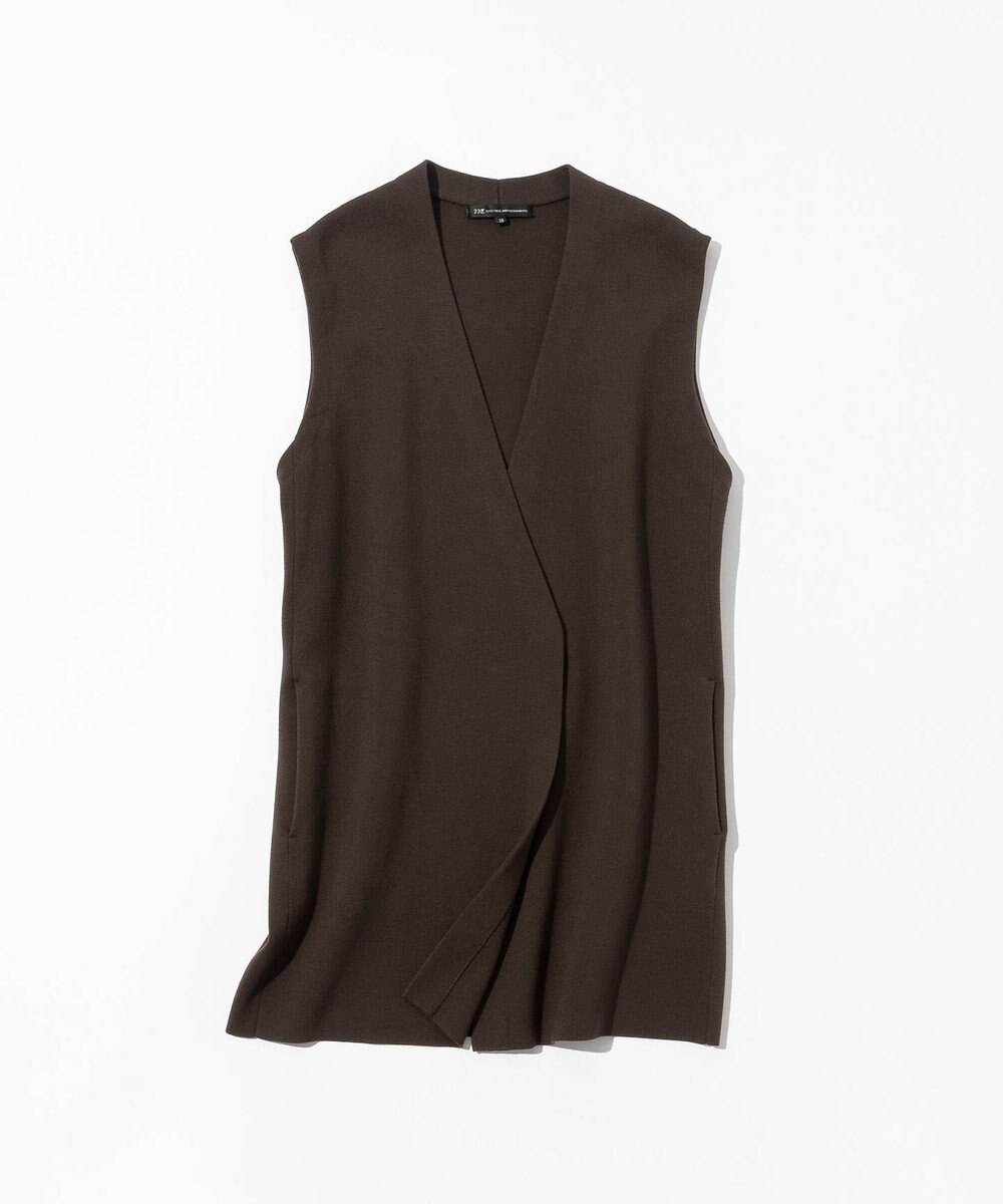 23区 【洗える/吊り干しOK】ヴィスコースストレッチ ニットベスト 